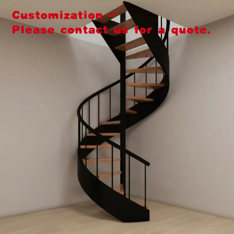 custom.Modern and Beautiful Indoor/Outdoor Stairs Assembled Metal Iron Apartments and Staircases Recommended Use
