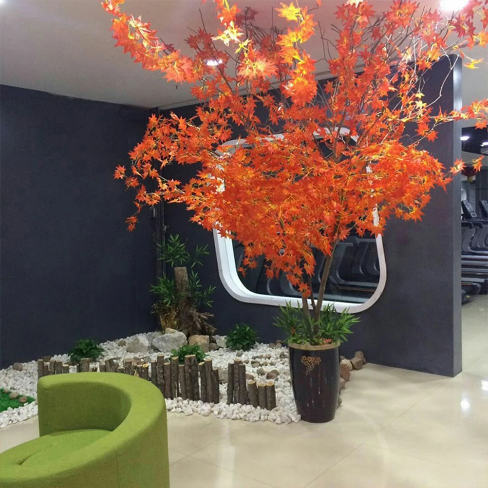 

1Pcs Simulation Red Maple Cane Artificial Rattan Lifelike Leaves Decoration for Home Garden Wedding Thanksgiving