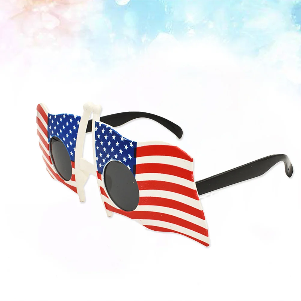 Lunettes de drapeau américain drôles, légères et caractéristiques, mascotte de fête d'équipe d'acclamant, lunettes de drapeau américain pour le nouvel an