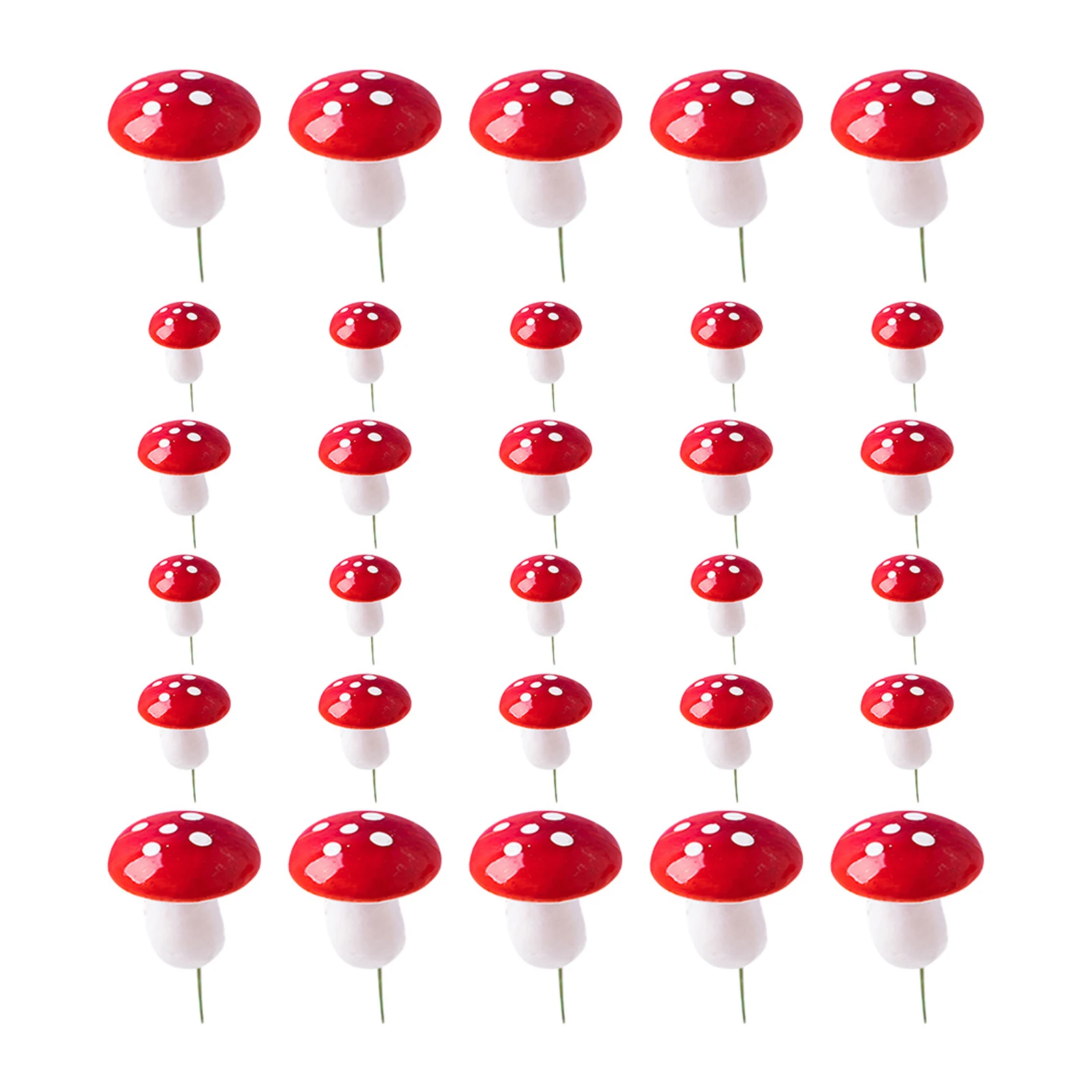 

30Pcs Mushroom Cake Picks Premium Foam DIY Cake Topper Dessert Inserts Cupcake Decoration Baking Accessories