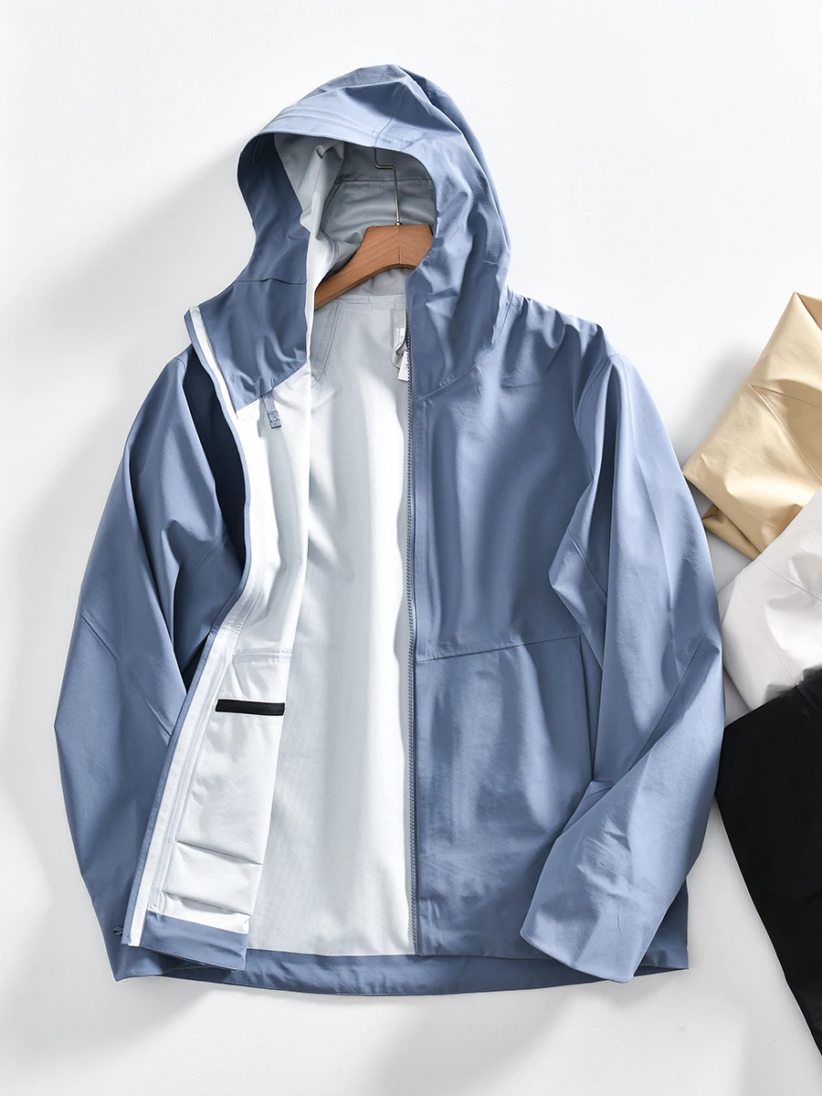 

High-End New Release Waterproof Windproof Hardshell Jacket Youth Popularity Outdoor Men's Women's Full-Body Glued Seam Hooded
