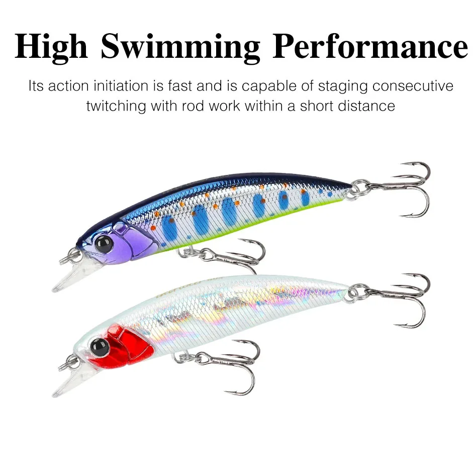 TSURINOYA  Sinking Minnow Fishing Lure INTRUDER 60S  60mm 6.5g Artificial Hard Baits Trout Pike Bass Jerkbait Wobbler