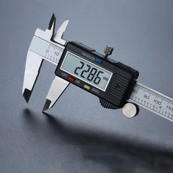 Stainless Steel Electronic Digital Vernier Caliper 6Inch 0-150mm Metal Micrometer Measuring Tool Digital Caliper