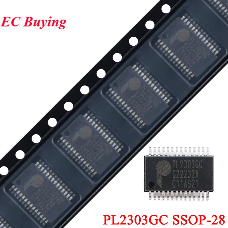 10Pcs/1pc PL2303GC PL2303 PL2303G 2303 2303GC 2303G SSOP-28 USB to Serial Bridge Controller Chip IC New Original