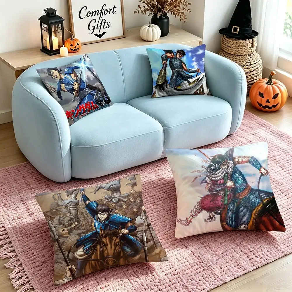 Anime K-Kingdom Xin  Pillow Case Square Double-Sided Sofa Cushion Cover Bedroom Bedside Pillow