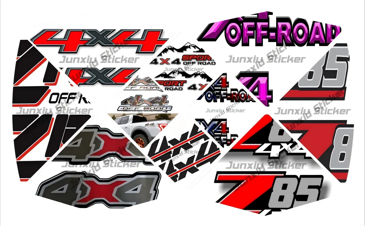 2 Stück Z85 4x4 Vinyl-Grafik-Aufkleber 1500 2500 Truck Pickup Sticker Zr-2 4x4 Offroad-Aufkleber USA-Flagge für LKWs SUV Wohnmobile Seitenfenster – Detail 14