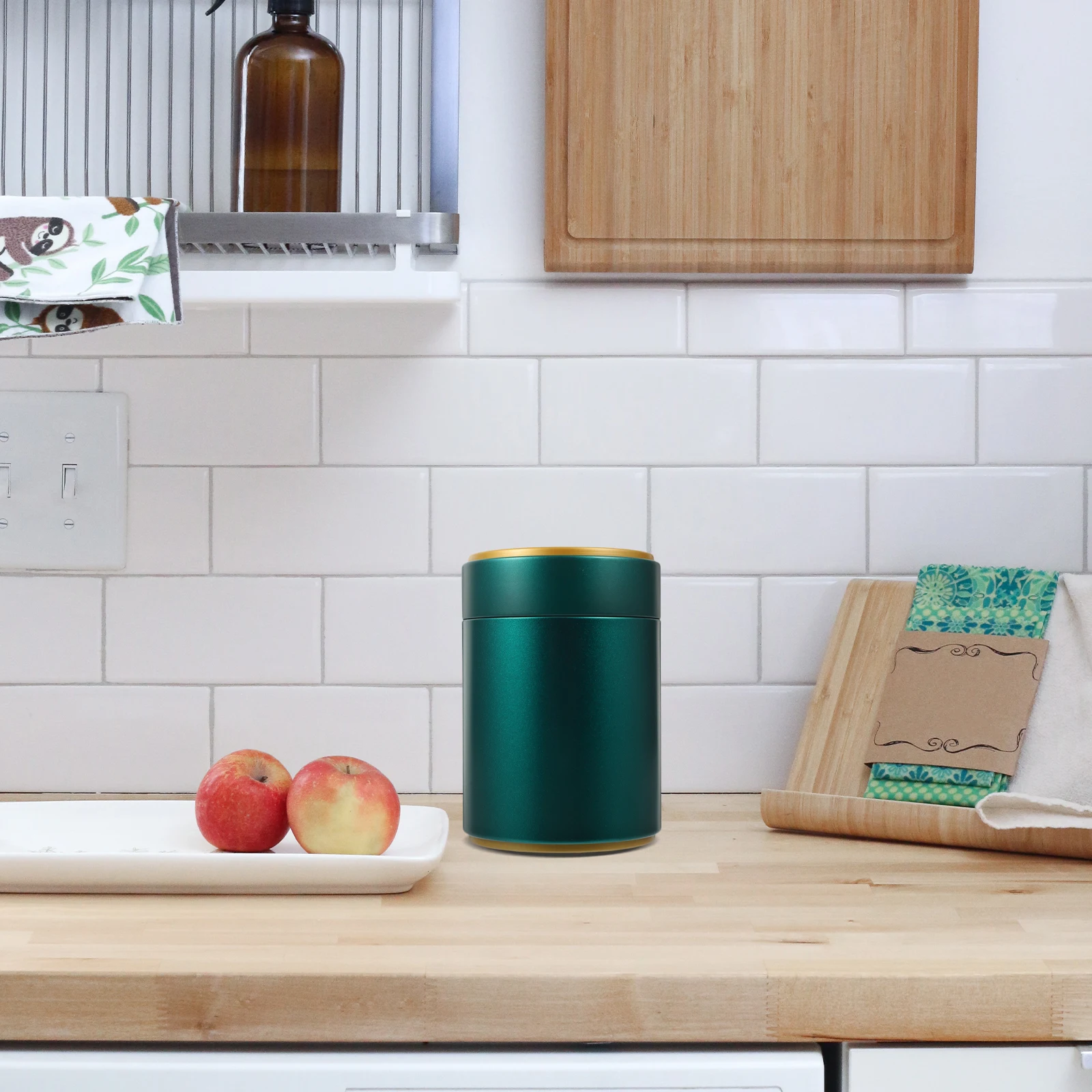 

Tea Storage Gift Box Airtight Jar For Loose Tea Coffee Beans Food Preservation Multipurpose Container Smooth Round Design