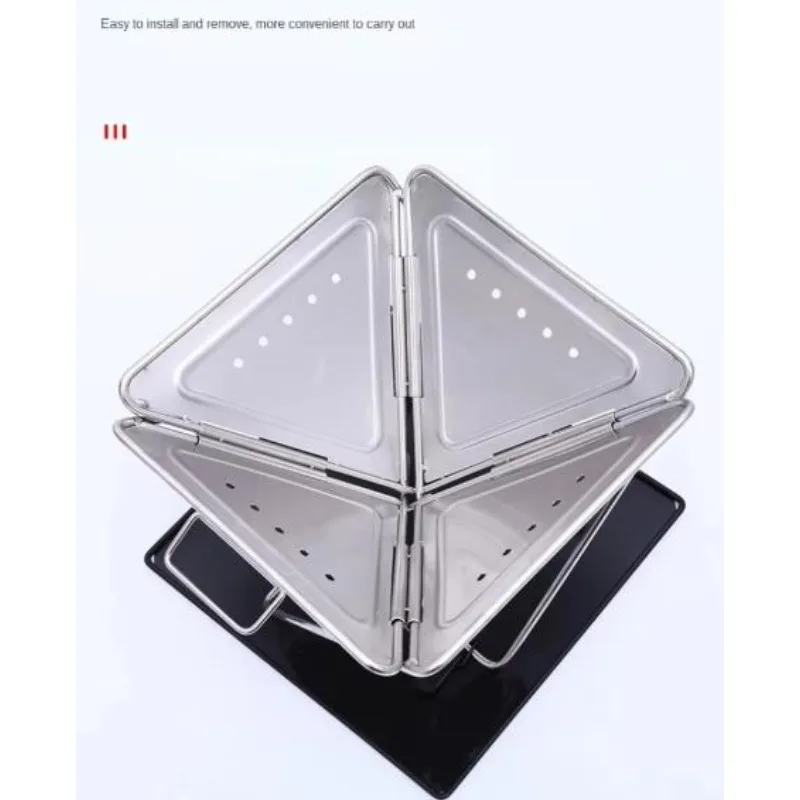 Stainless Steel Portable Folding Charcoal BBQ Outdoor Barbecue Grill Multi‑purpose Cooking Tools for Camping Picnic Backyard