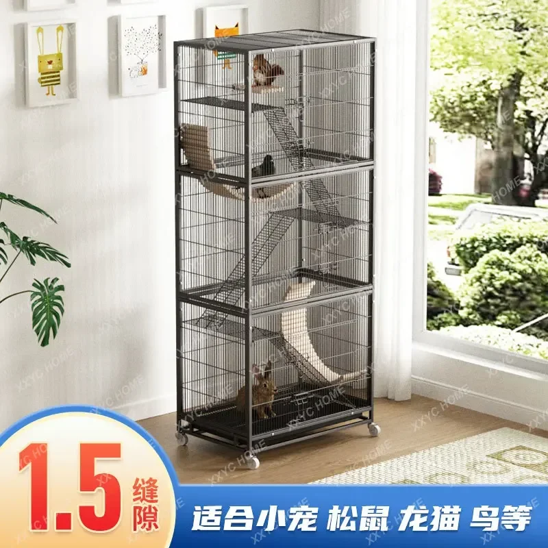 Squirrel cage special 1.5 gap three-layer flower branch mouse villa, mink cage small pet cage bird