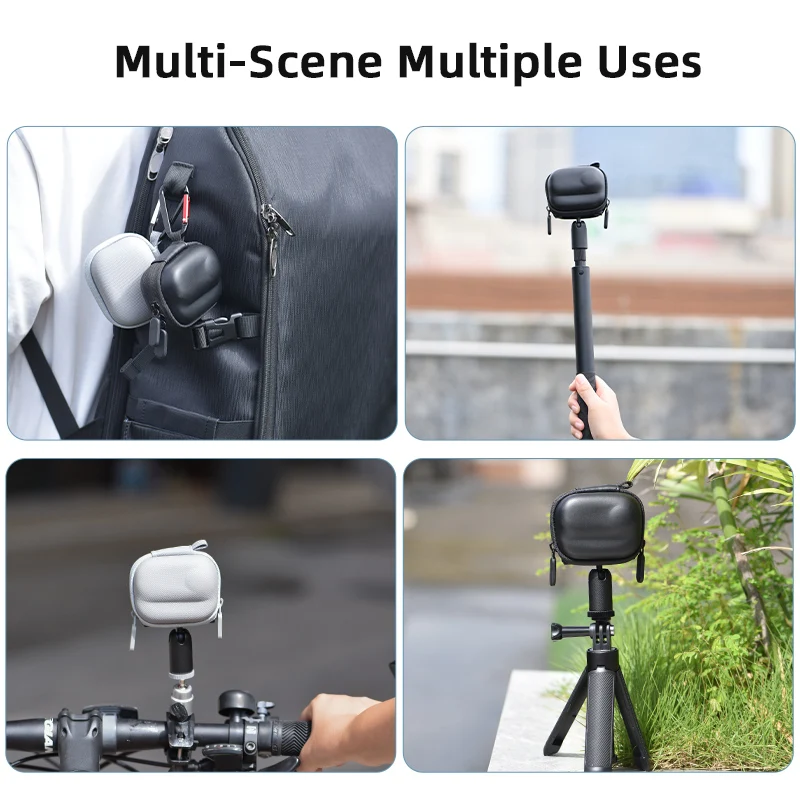 Brdrc mini aufbewahrung tasche für insta360 go 3/go 3s kleine trage tasche reise tragbare tasche mit karabiner action kamera zubehör – Detail 13