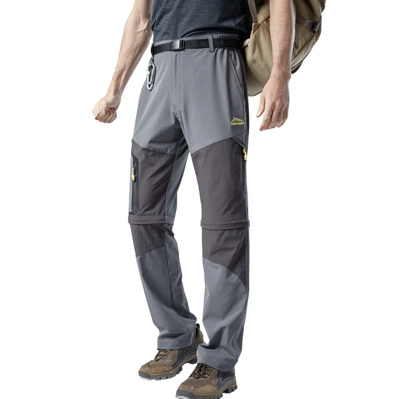 Pantalones de senderismo de secado rápido para hombre, pantalones de Trekking extraíbles, pantalones de viaje deportivos transpirables, talla estadounidense, primavera y verano