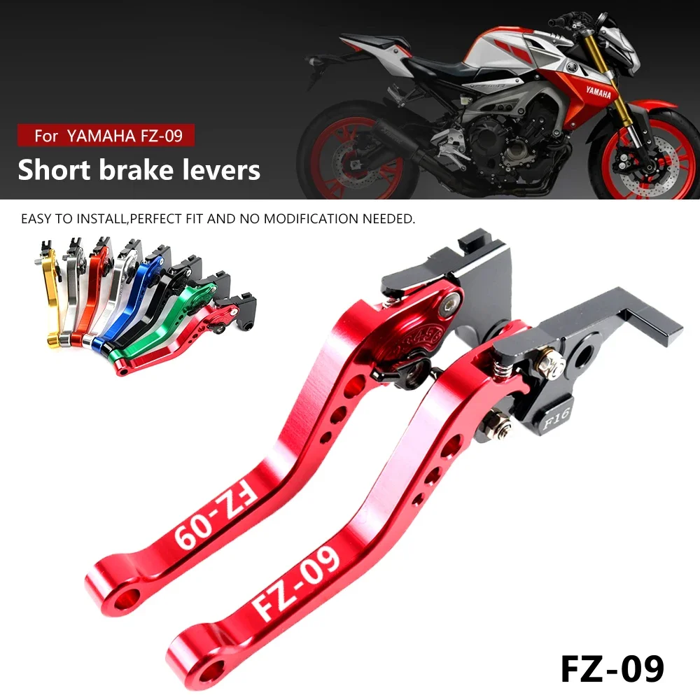 For Yamaha FZ09 2014 2015 2016 2017 2018 2019 2020 CNC Short Brake Clutch Lever Motorcycle Accessories Handles Lever