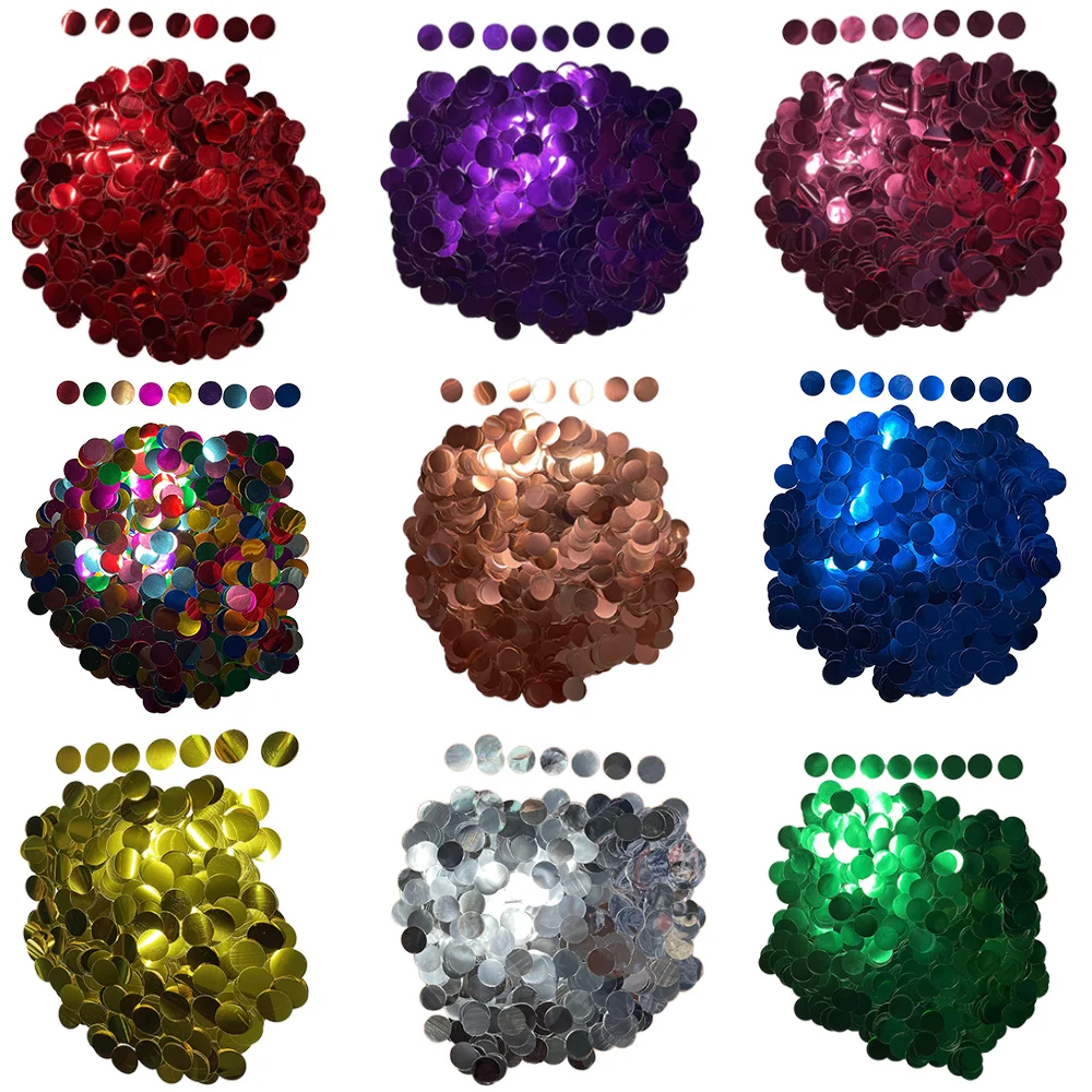 50/100 g Konfetti-Glitzer für Ballon-Party, metallischer Konfetti-Punkt-Bastelfüller, Hochzeit, Geburtstag, Dekoration, Gold, Silber, Blau, Rosa – Detail 1