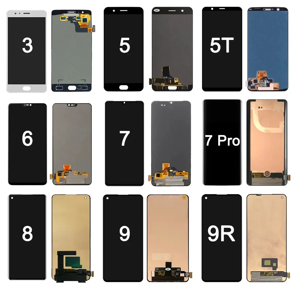 Test TFT For OnePlus LCD Display OnePlus 3 3T 5T 6 6T 7T 7Pro 7Tpro 8Pro 9Pro 9R TouchScreen Digitizer Assembly Replace