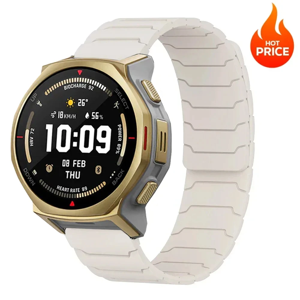 22mm 20mm Silikonarmband für Amazfit T-Rex 3 Pro 48mm 44mm Sport Magnetband für Amazfit Balance 2/Active 2/Pro-Round/Bip 6 5