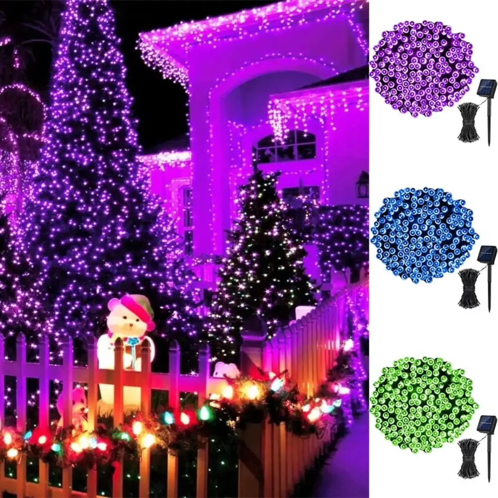 

22M/200LED Solar Garden Light 8 Lighting Modes Multicolor Outdoor Fairy Lights Solar Powered Waterproof Solar String Light
