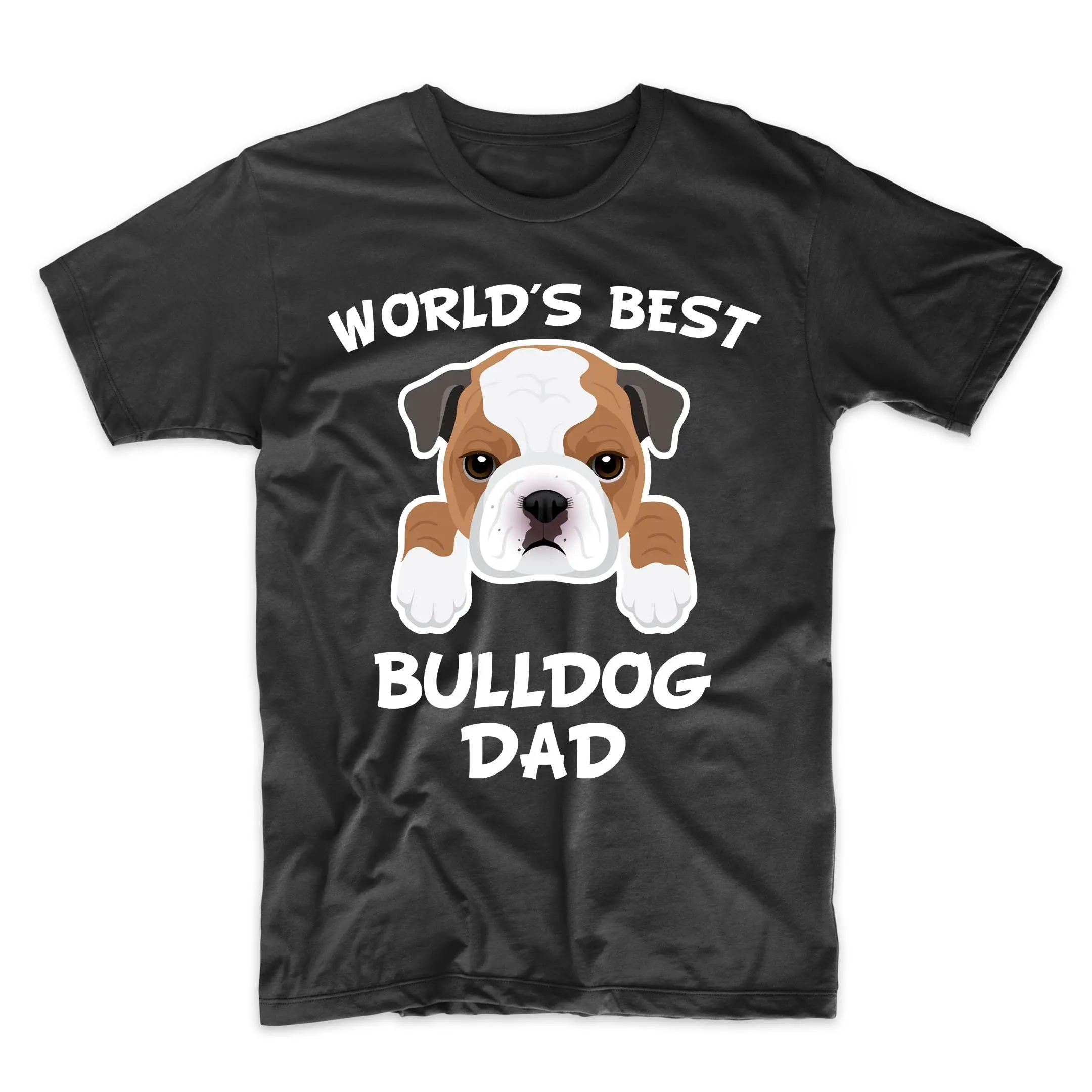 Bulldog Dad T Shirt World'S Best Dog Owner