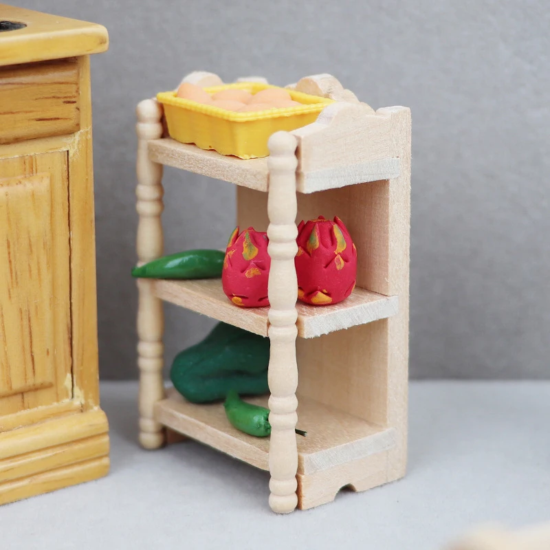 1:12 Dollhouse Miniature Storage Rack Display Stand Locker Cabinet Furniture Model Decor Toy Doll House Accessories