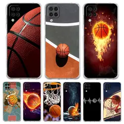 Clear Phone Case for Samsung Galaxy A13 A51 A71 A21S A12 A11 A31 A52 A41 A23 A53 A73 A32 5G A03S Cover Basketball Basket Number