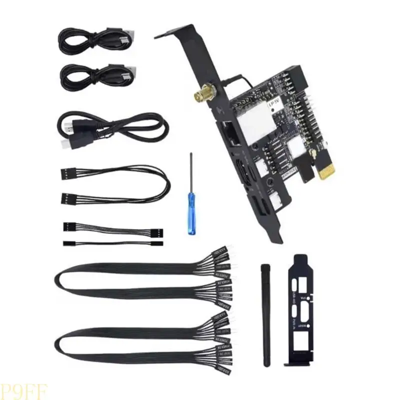 Kit básico avançado KVM PCIe para administradores de TI e técnicos de data center com conexão Ethernet