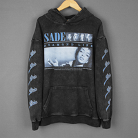 Sade Hoodie Diamond Life Jazz Soul Music Norah Jones Jane Monheit Men Loose Washed Style Cotton Loose Long Sleeves Casual Hooded