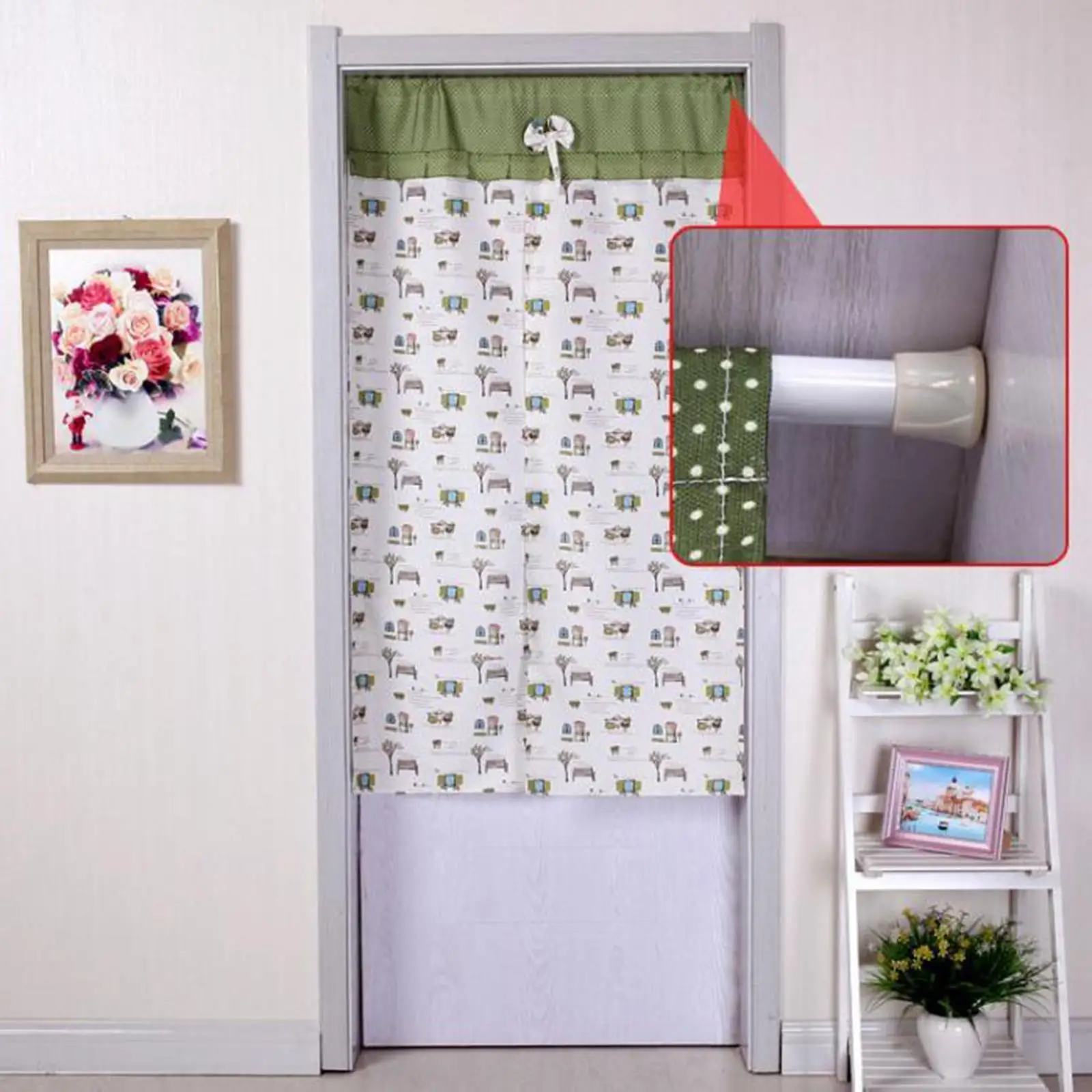 Curtain Pull Rods Spring Extendable Bars for Kitchen Cabinet Utensils, Cupboard,