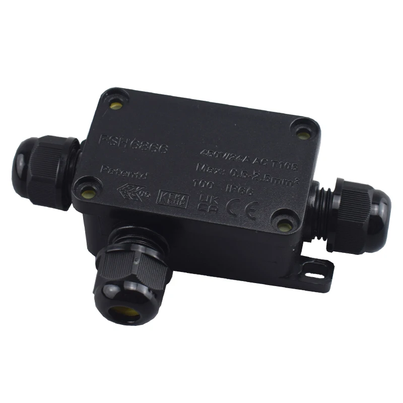 3 Way Outdoor Waterproof IP66 Electrical Cable Wire Connector Junction Box With Terminal 450V Junction Box for Led Light