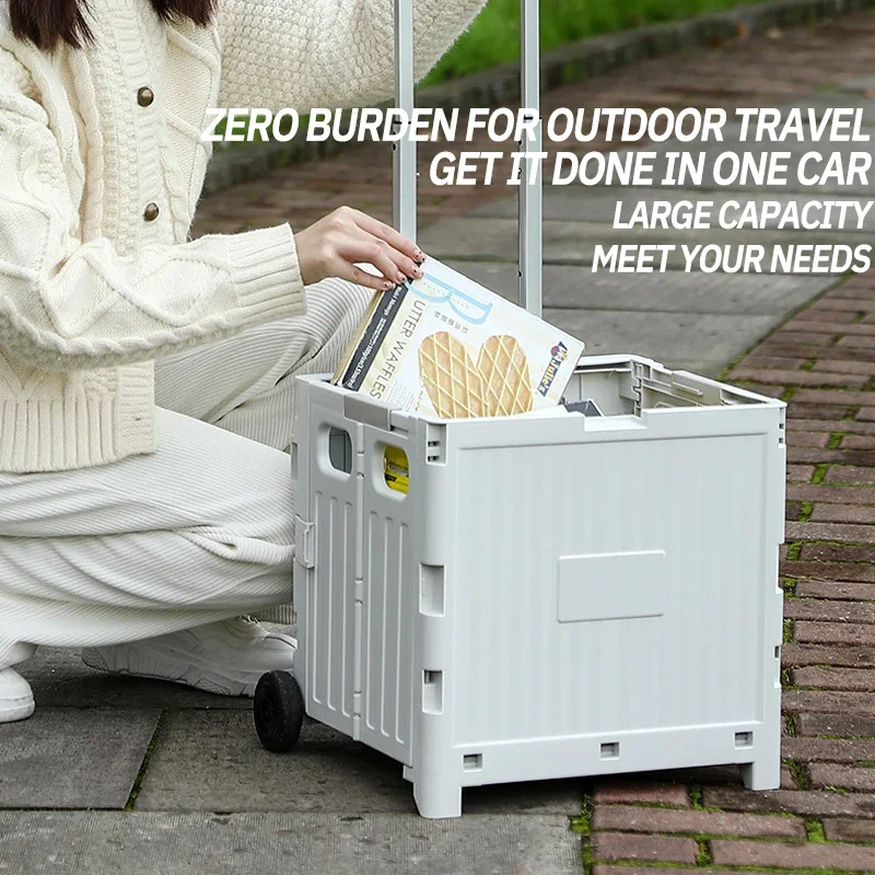 

Outdoor camping folding car Home portable delivery car Cargo trailer Folding shopping cart
