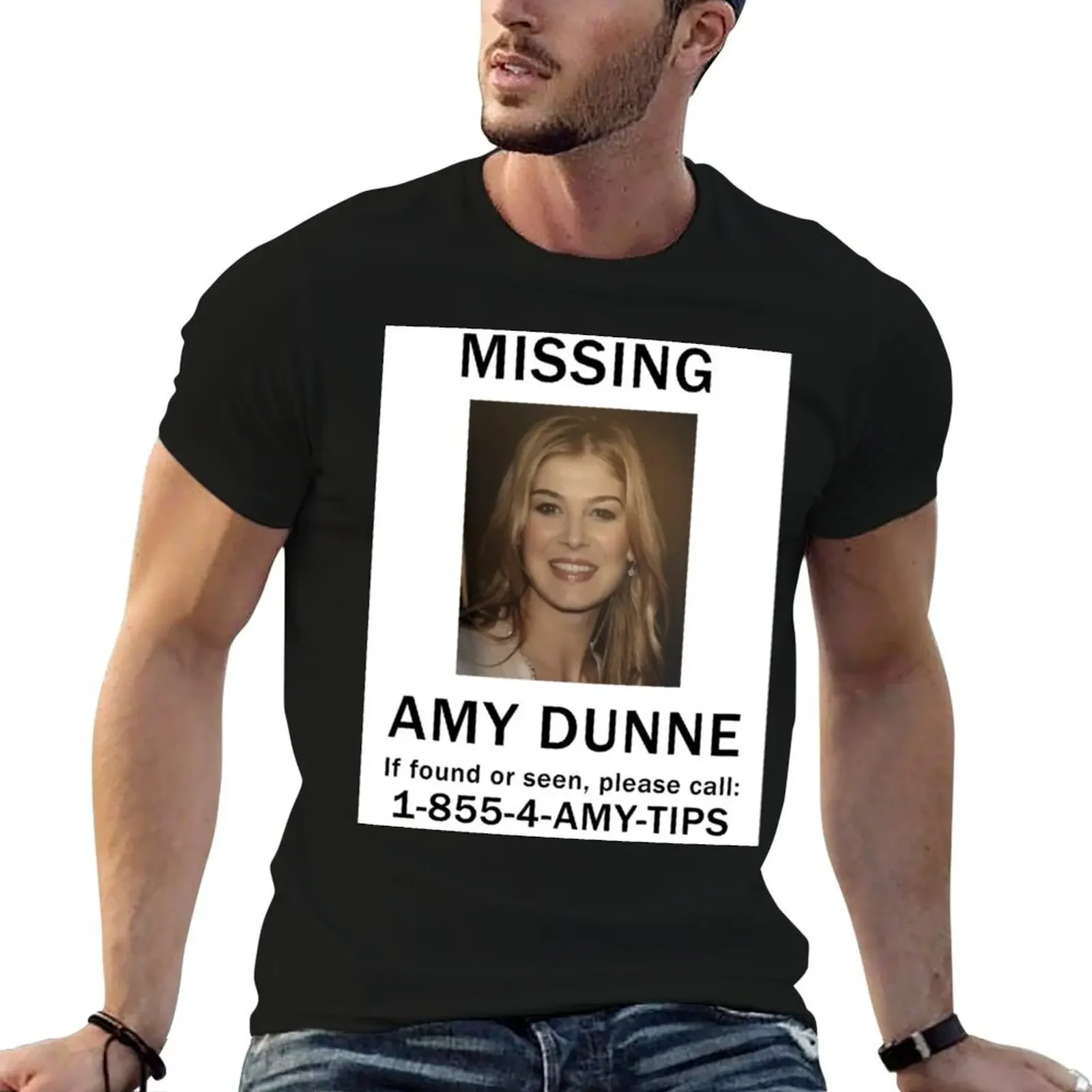 

Amy Dunne Missing Poster T-Shirt graphic t shirt vintage summer tops new edition designer t shirt men