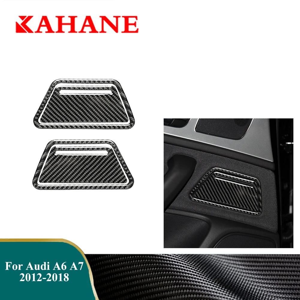

Для Audi A6 A7 2012-2018 автомобильная наклейка из углеродного волокна, дверная пепельница, декоративная панель, накладка