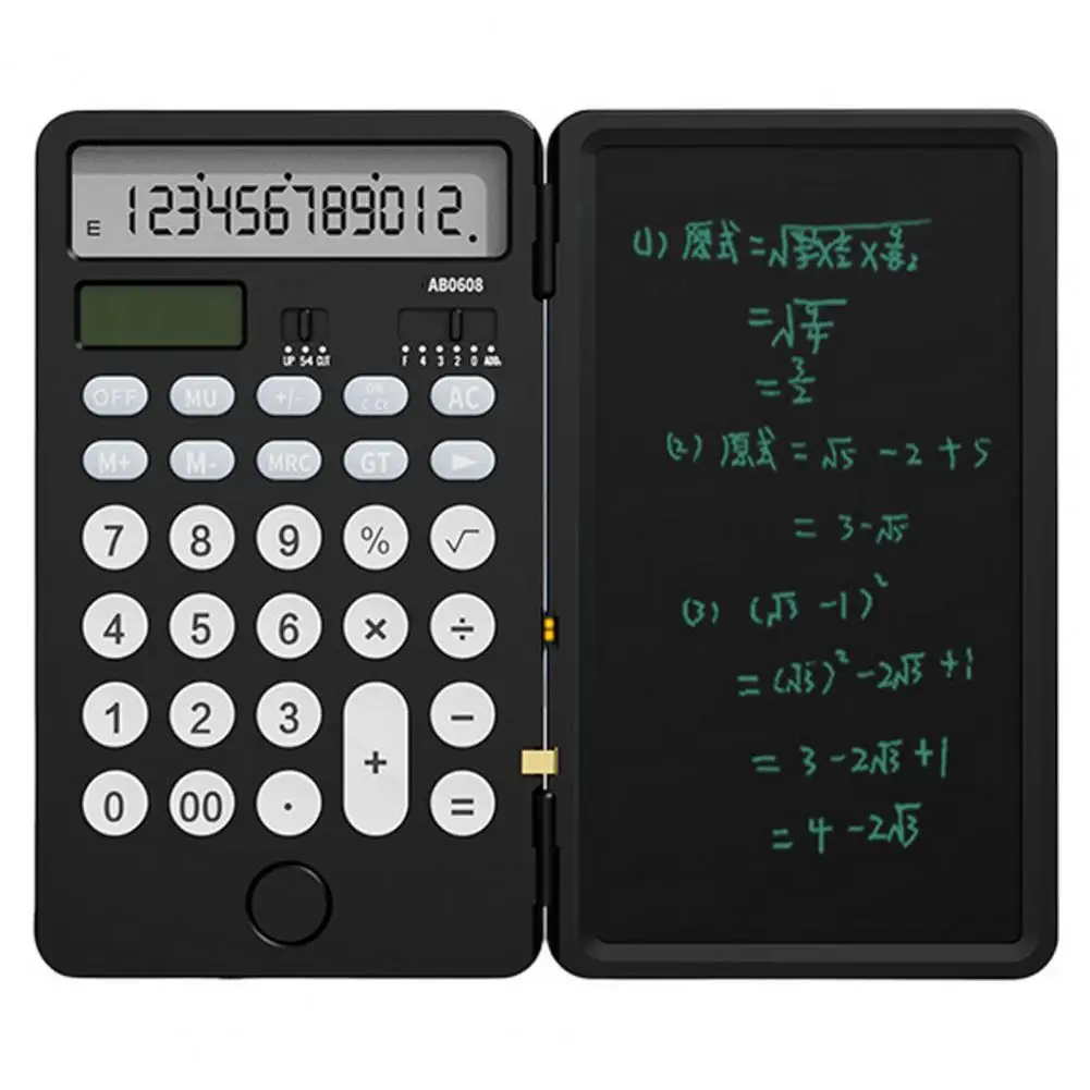 Imagem -05 - Calculadora de Letra Tablet One-key Clear Screen Calculator Grande Display Dual Power Calculadora Solar Recarregável Conjunto