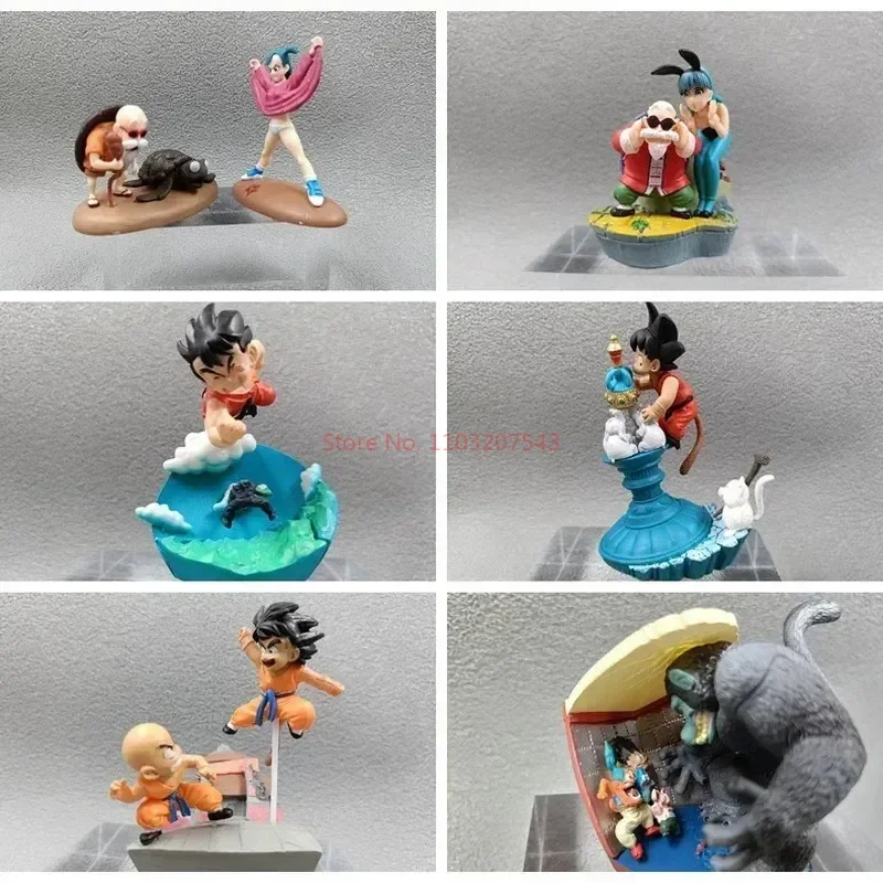 Dragon Ball Miniature Figures Turtle Sennin Bulma Unzipped Turtle Sennin Bunny Girl Goku Desktop Decorative Ornament Small Gift