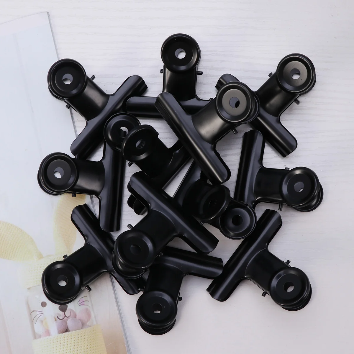

12 pcs 63Mm Binder Clips Heavy Duty Premium Steel Office Supplies Metal Paper Clips For Document Book Fixing Black