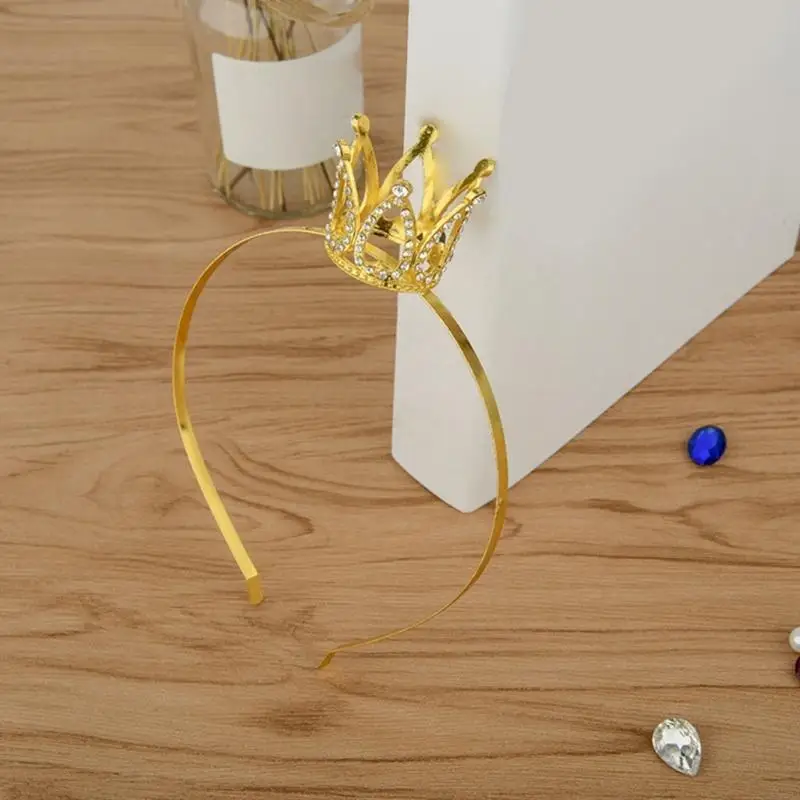 

HXBA Luxurious Child Crowns with Fashion Rhinestones Sweet Simple Styles Headwear