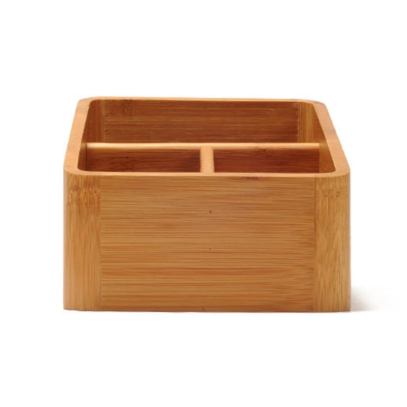 Bamboo Tool Storage Rack Multi-Function Storage Box Desktop Tweezer