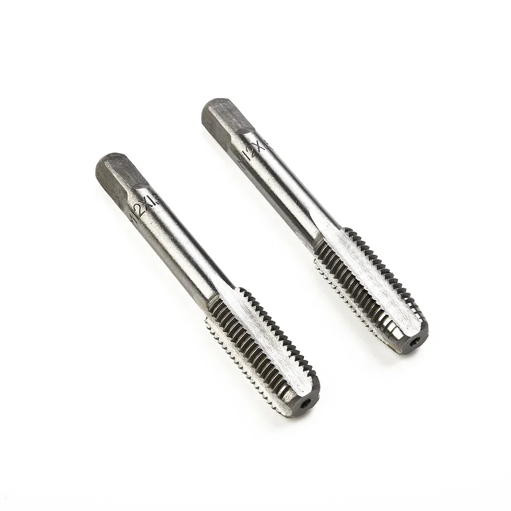 Tap Die Hand Taps Replacement Right Hand Silver 1 Pair 12mm/14mm/16mm/18mm/20mm High Hardness High Speed Steel