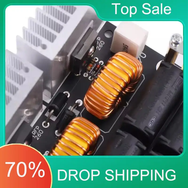 ^AT03 Верхняя высокочастотная индукционная нагревательная машина ZVS, 1000 Вт, вход постоянного тока 12–48 В, максимальный ток 20 А, непрерывная мощность 500–800 Вт