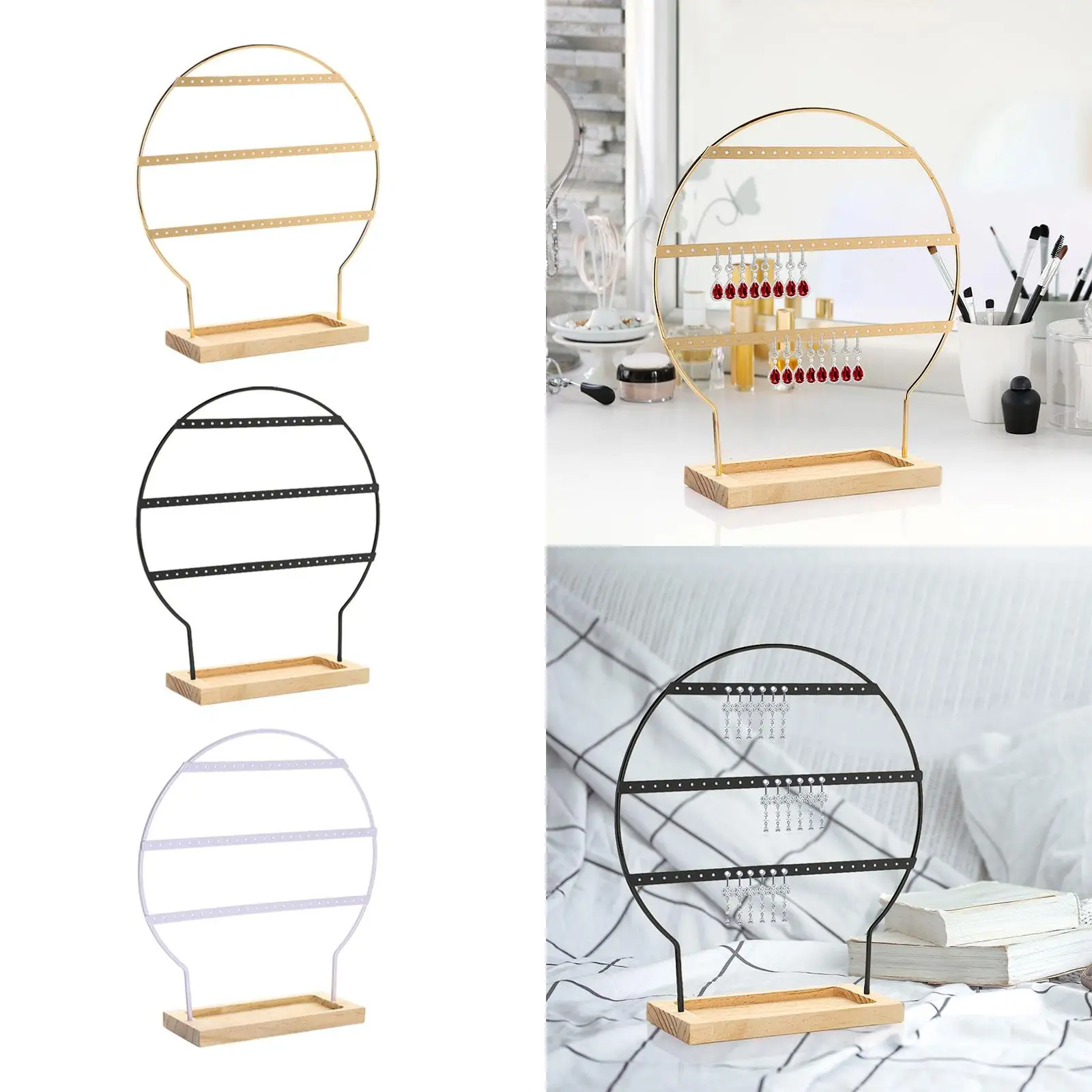 

Earring Holder Stand Home Decor Wooden Base Earring Holder Organizer Ear Holder for Hanging Earrings Wife Selling Women