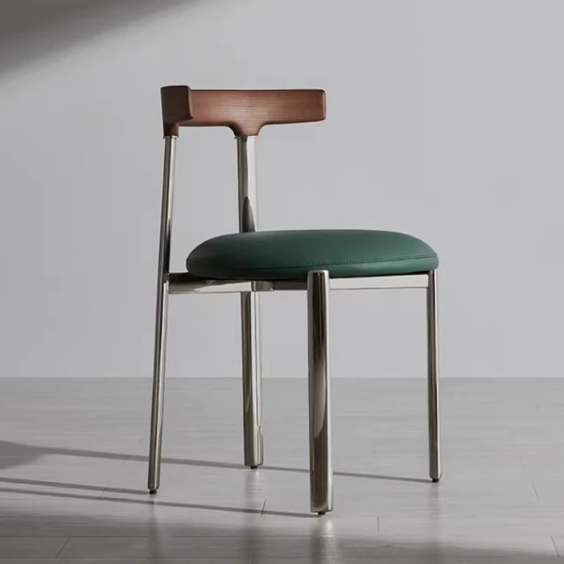 Leather Luxury Dining Chairs Wooden Home Modern Dining Chairs Kitchen Restaurant Nordic Sedie Pranzo Moderne Furniture