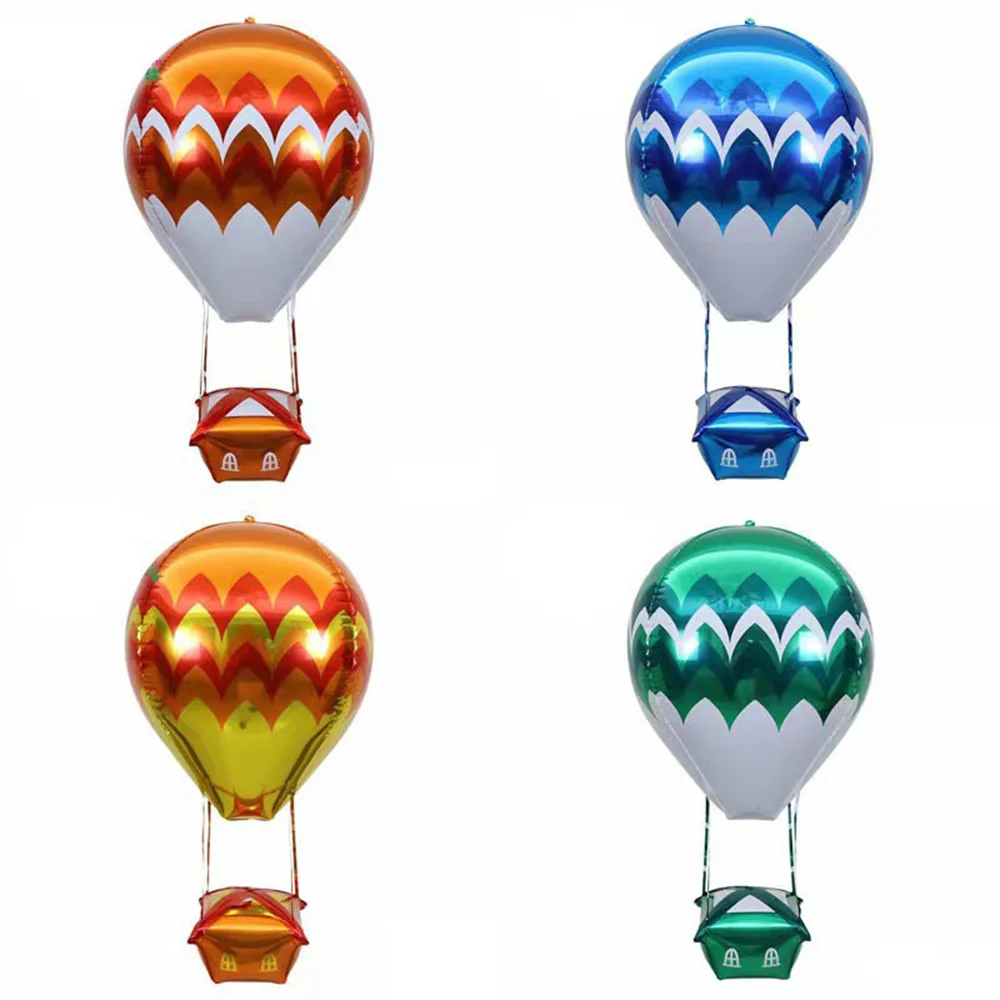 22inch 4D Hot Air Balloon Wave Hot Air Modeling Aluminum Film Balloons Wedding Kids Birthday Party Outdoor Flying Globos Decor