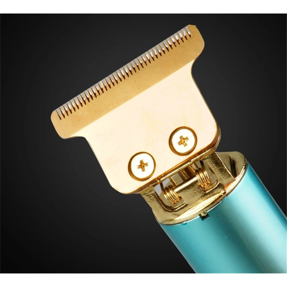 ماكينة تشذيب الشعر الاحترافية T9 للرجال - جسم ملون ناعم الملمس، LED، شفرة حادة، ماكينة قص محمولة