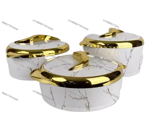 African 4 Piece Color Stainless Steel Plastic Pot Cookware Set Insulated Food Container for Kitchen