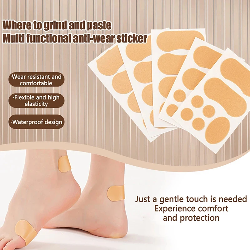 11pcs PE invisible multifunctional anti-wear foot stickers hand stickers high heels anti-wear heel stickers waterproof