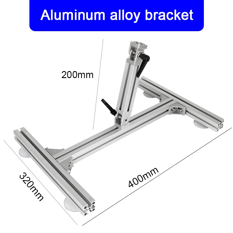 Imagem -05 - Atuador Linear Telescópico Suporte Dobrável Liga de Alumínio Suporte de Aço Inoxidável com Ventosa Ângulo Ajustável Portátil