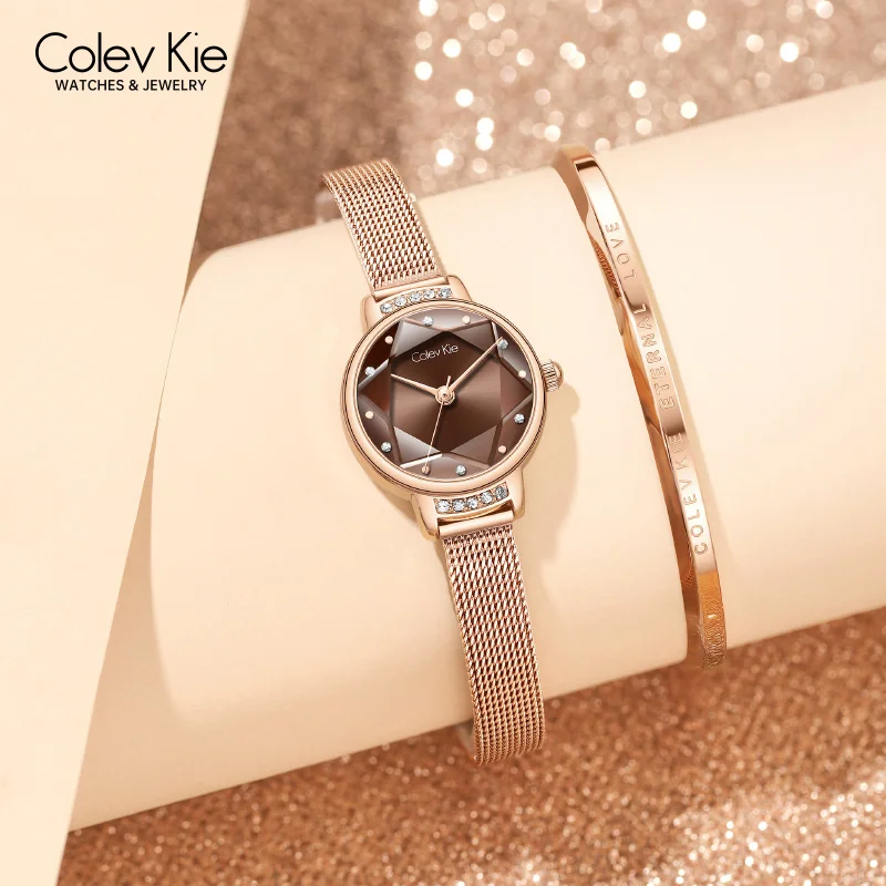 ColevKie Watch For Women High-end Luxury Wristwatch Mesh Band Clock Waterproof Ladies Fashion Watches Gift Sets for Girls Wife