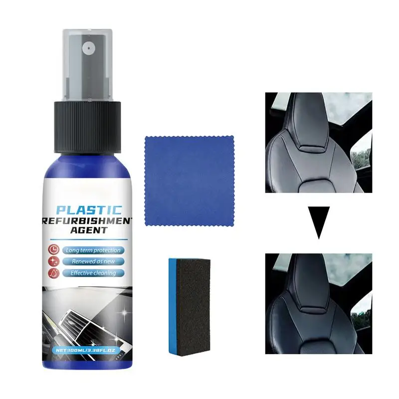 

Interior Car Cleaning 100ml Auto Trim And Car Interior Polish Auto Leather Refurbishment Non-Greasy Revitalizing Coating Agent