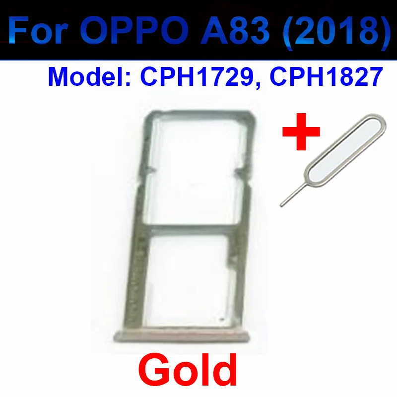 Dual Sim Card Tray Holder For OPPO A76 A77 A77s A78 4G 5G (2022) A83 (2018) SD Card Reader Slot Adapter Replacement Repair Parts