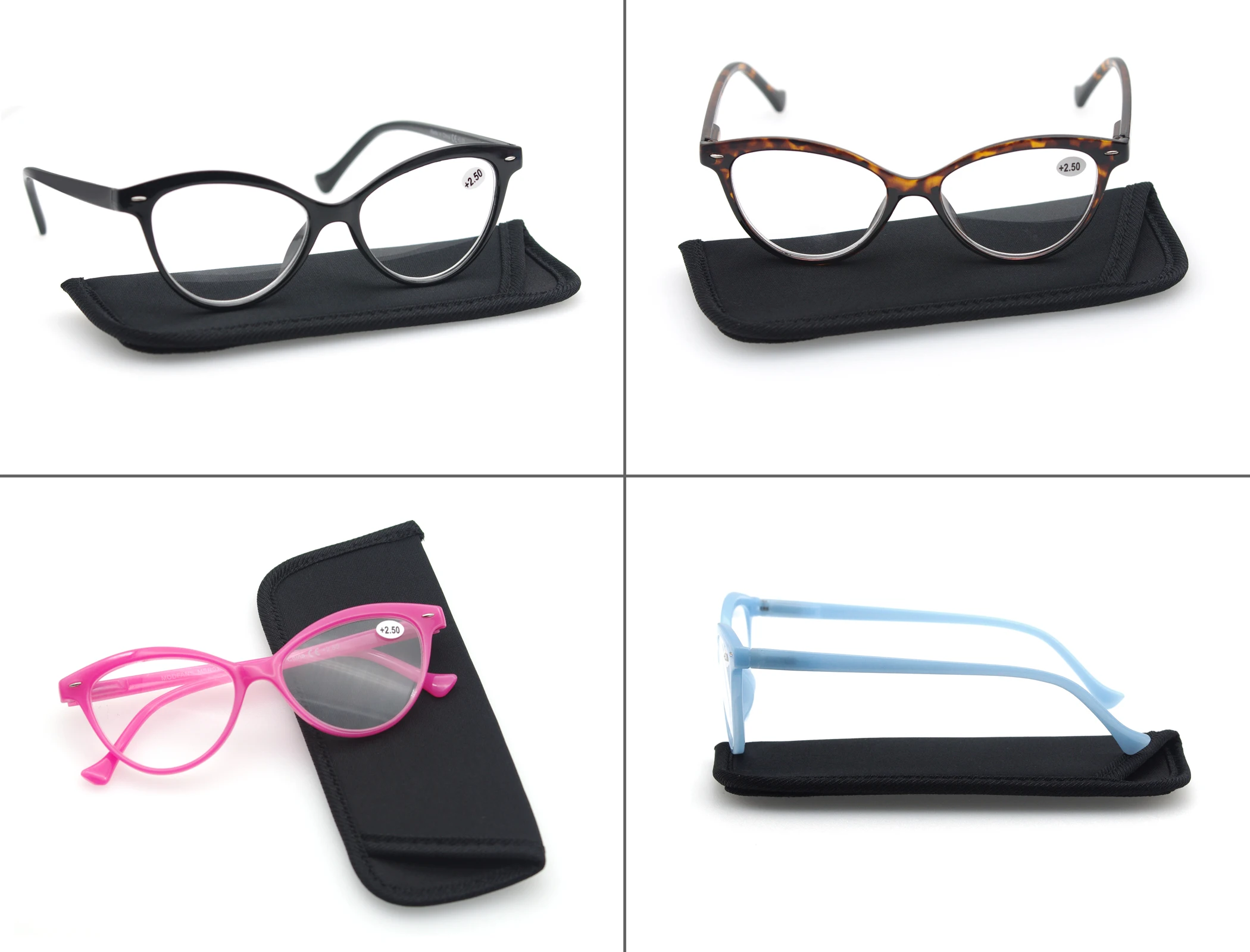 

MODFANS Elegant Cat Eye Women's Vintage Reading Glasses, Clear Lens Women Ultra Light Diopter