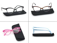 MODFANS Gafas de lectura vintage elegantes con forma de ojo de gato para mujer, lentes transparentes, dioptrías ultraligeras para mujer