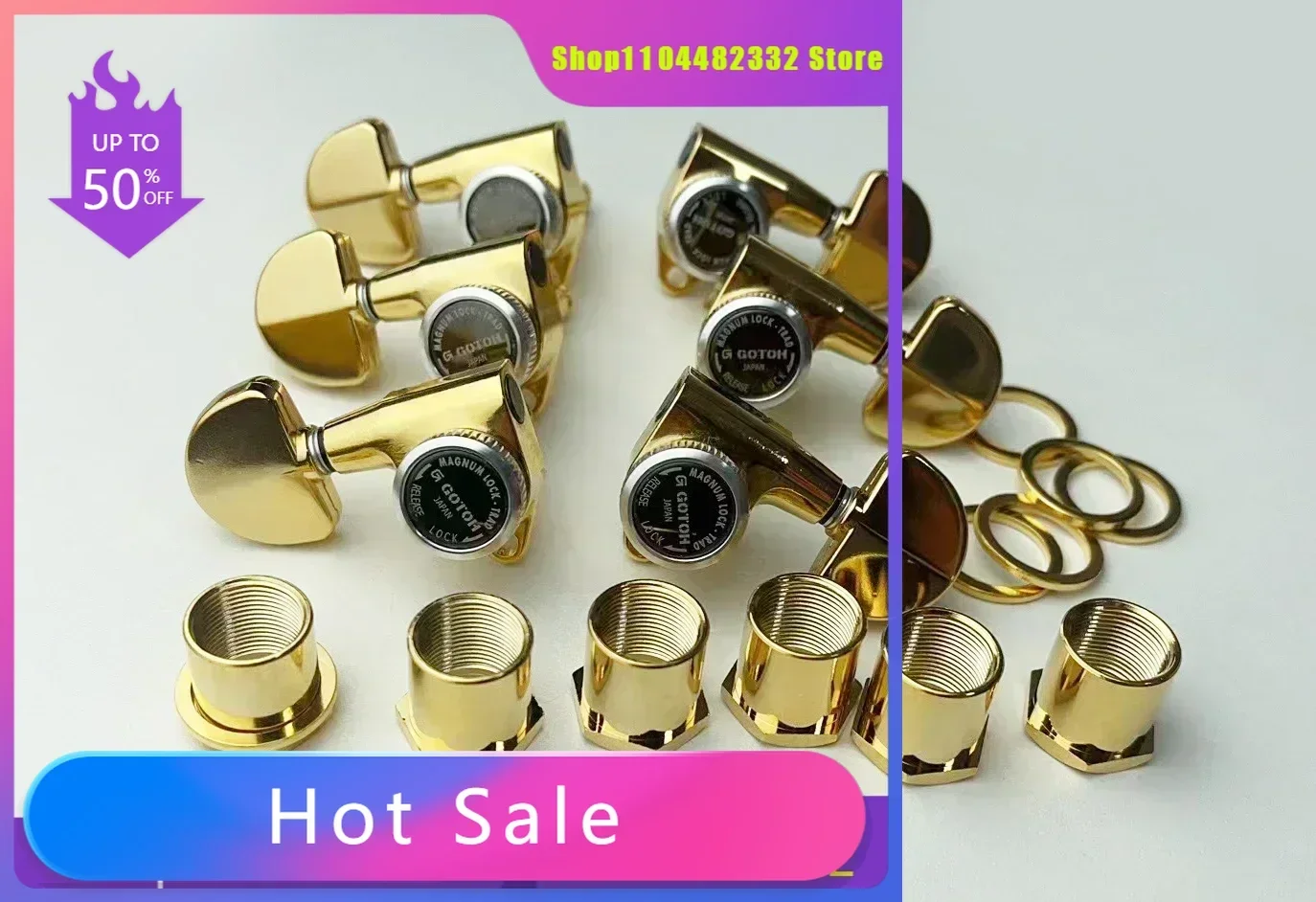 GOTOH SG301-20-MGT موالف قفل الجيتار (مجموعة واحدة) - أصلي أصلي، صنع في اليابان، بدون صندوق